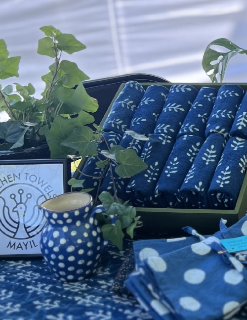 Blue Quilted Napkins