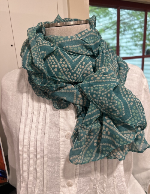 Dotted Green Scarf