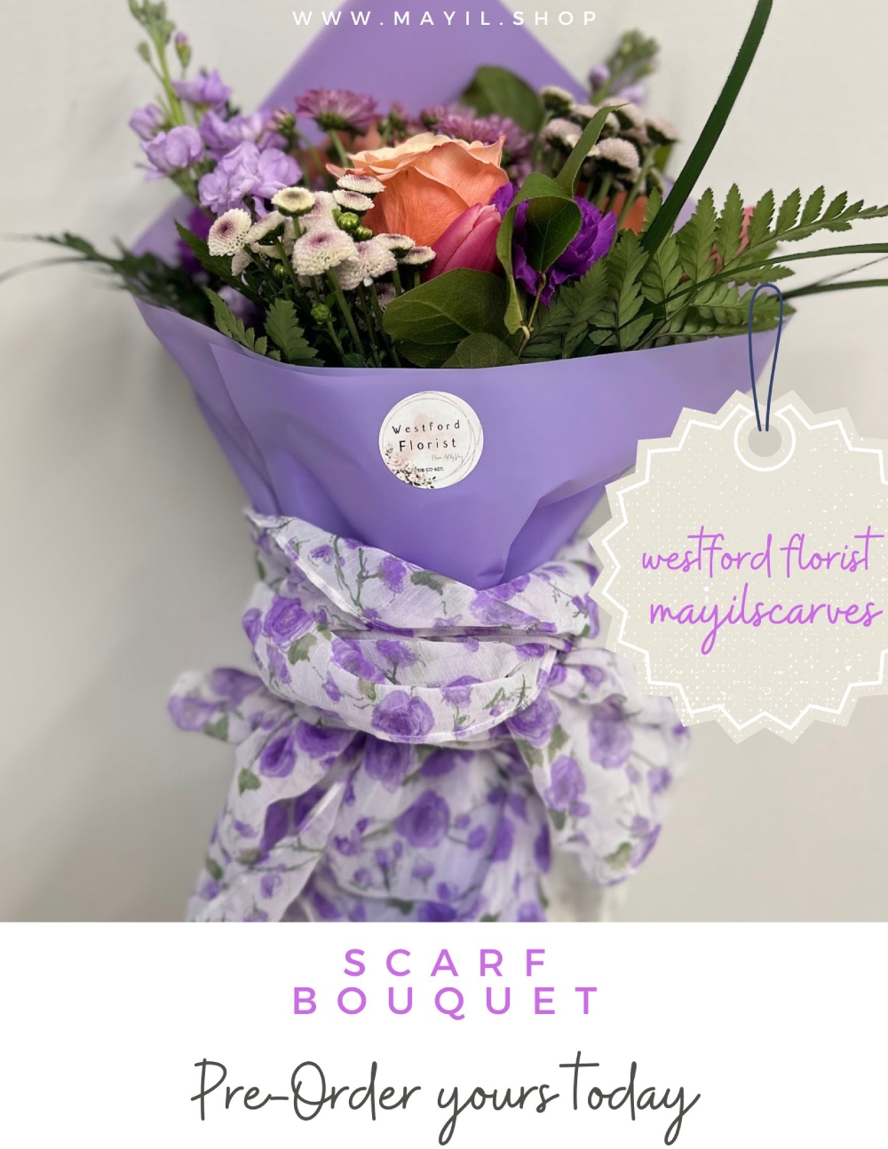 scarf bouquet pre-order