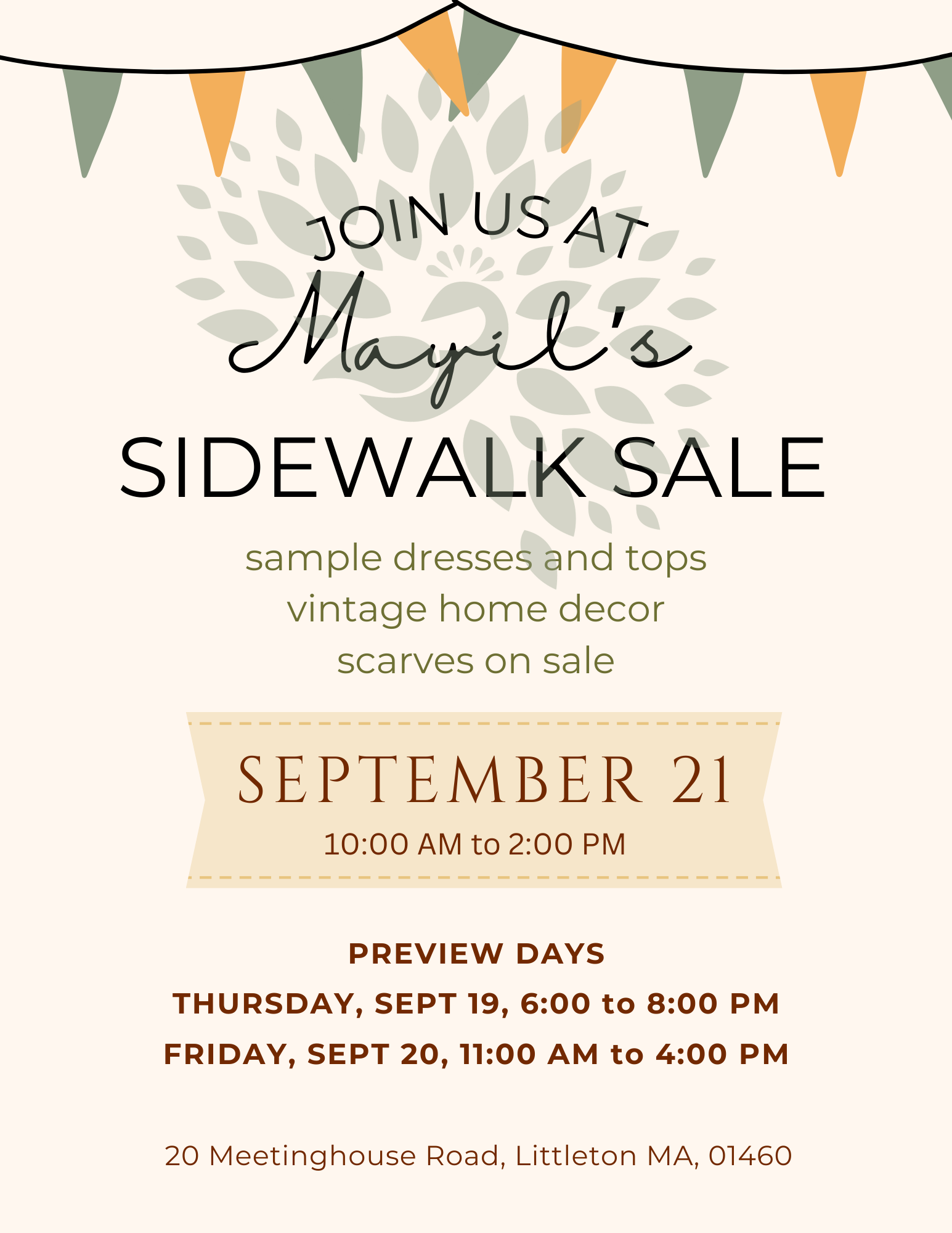 sidwalk sale